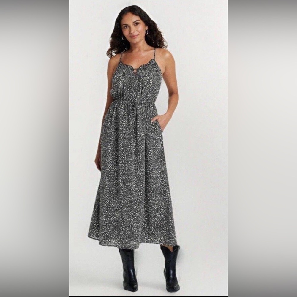 Universal Thread Black and White Patterned Maxi Dress - Picture 1 of 8